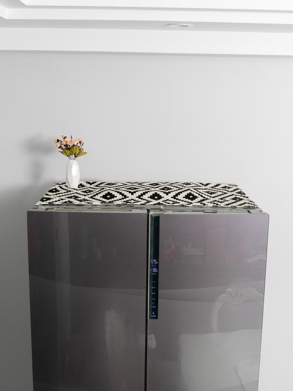 1pc Graphic Print Refrigerator Cover