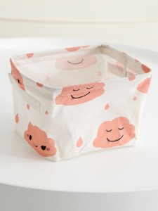 1pc Cloud Print Random Storage Basket