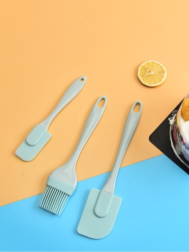 3pcs Silicone Spatula & Oil Brush Set