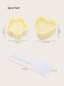 طقم 3 قطع من كرات الأرز ومغرفة الأرز