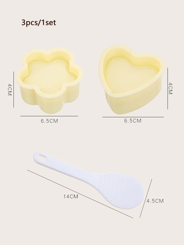 طقم 3 قطع من كرات الأرز ومغرفة الأرز