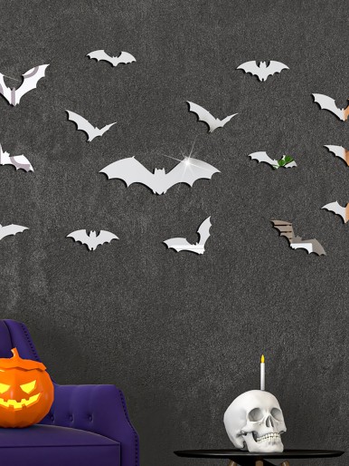 16pcs Halloween Bat Wall Sticker