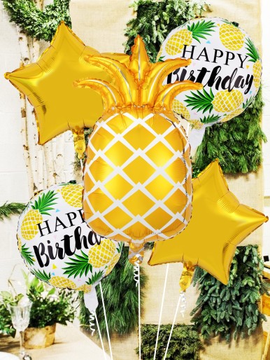 7pcs Pineapple Birthday Balloon Set