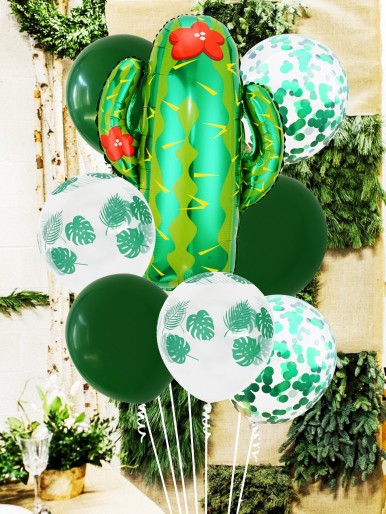 10pcs Cactus Balloon Set