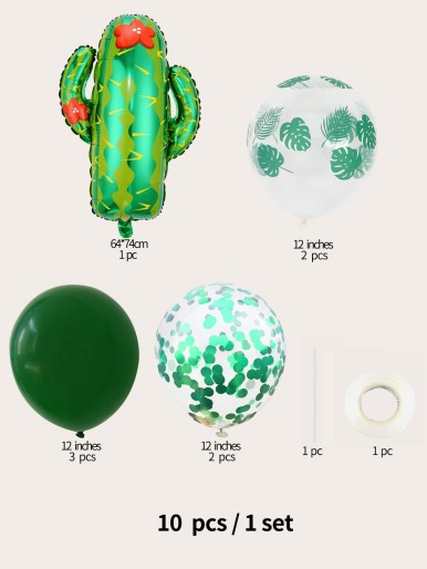 10pcs Cactus Balloon Set