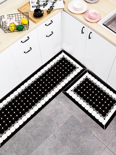 1pc Geometric Pattern Floor Mat