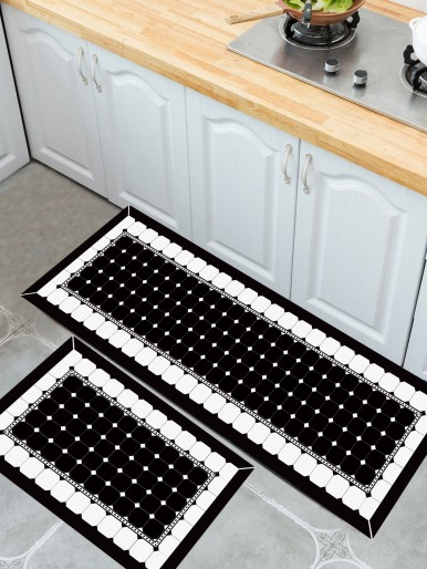 1pc Geometric Pattern Floor Mat