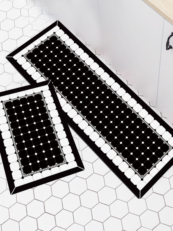 1pc Geometric Pattern Floor Mat