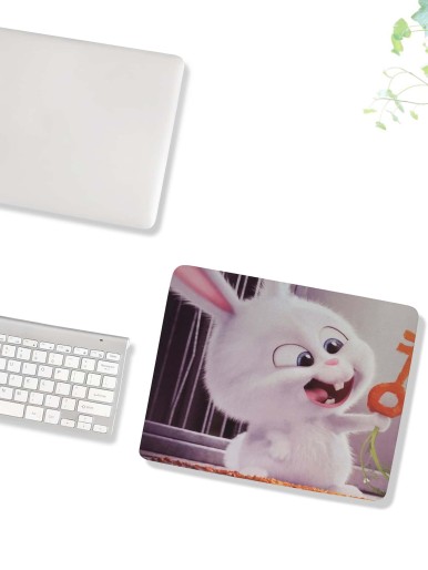 Cartoon Rabbit Pattern Mouse Pad