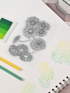 4pcs Daisy Shaped Stamp Set