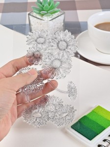 4pcs Daisy Shaped Stamp Set