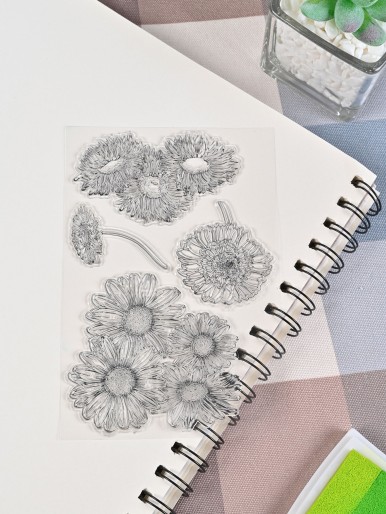 4pcs Daisy Shaped Stamp Set