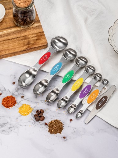 7pcs Stainless Steel Measuring Spoon