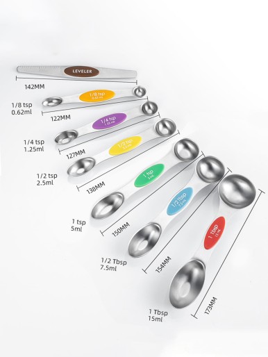7pcs Stainless Steel Measuring Spoon