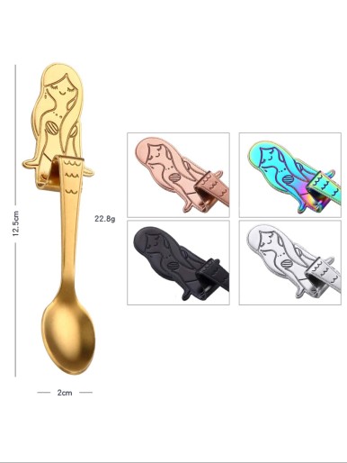 1pc Mermaid Design Random Spoon