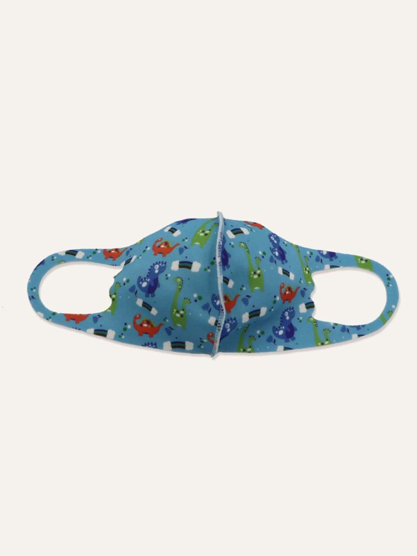 Kids Dinosaur Pattern Face Covering