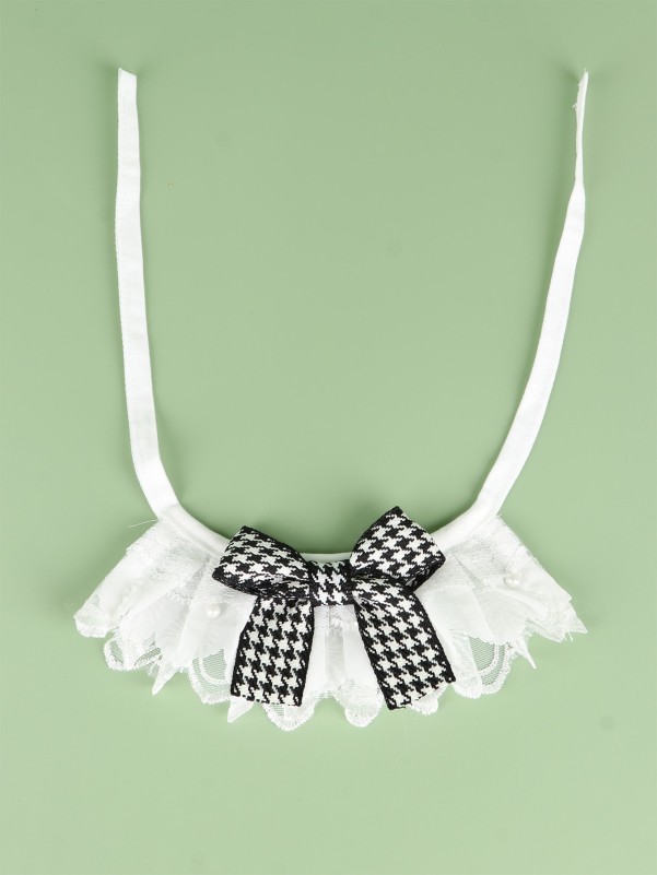 Houndstooth Pattern Pet Bow