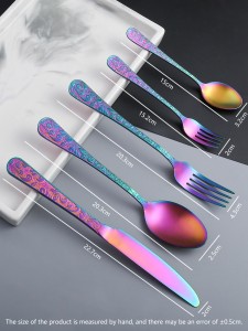 5pcs Relief Design Cutlery Set