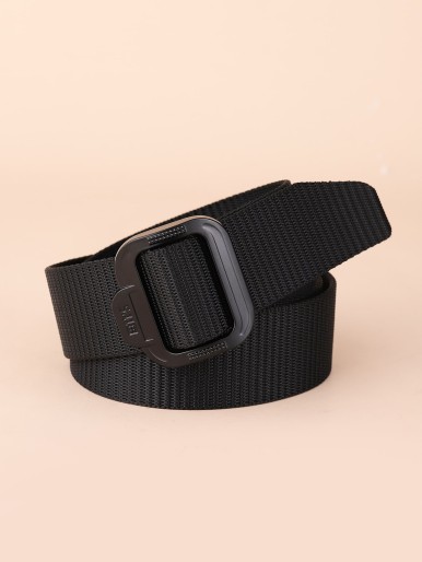 Men Nylon Buckle Tape Belt