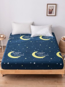 Moon Print Fitted Sheet Without Filler