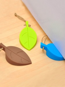 2pcs Leaf Shaped Random Color Door Stopper