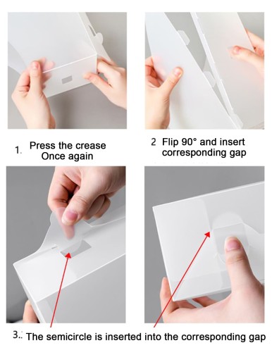 1pc Clear Foldable Bookend