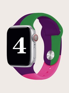 Color Block Watchband Compatible With Apple Watch