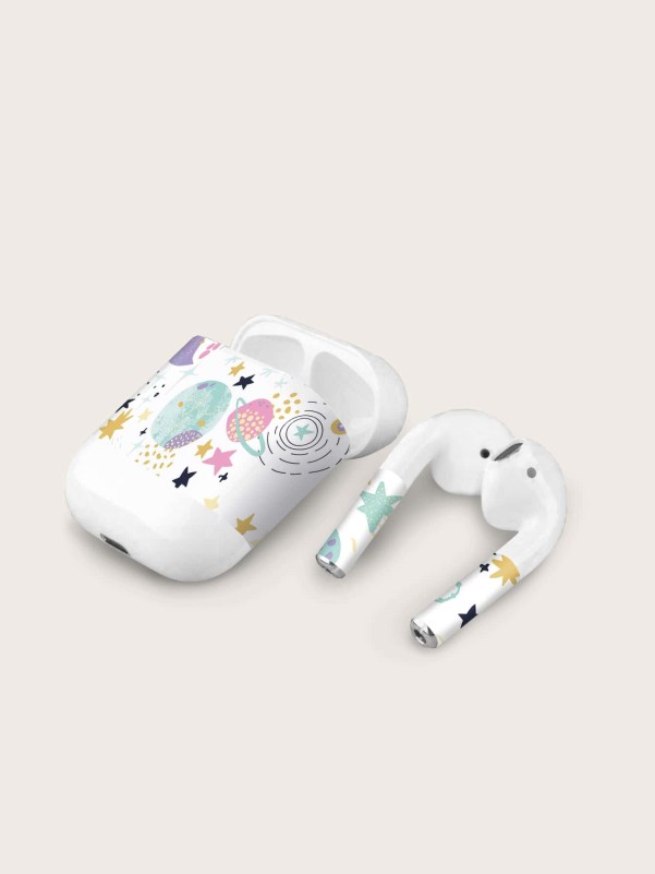 1sheet Cartoon Planet Sticker Compatible With Airpods