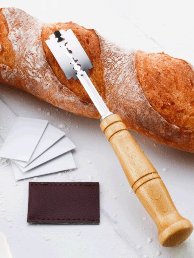 7pcs Wooden Handle Bread Cutter & Blade Set