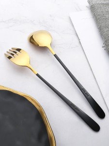 2pcs Stainless Steel Spoon & Fork