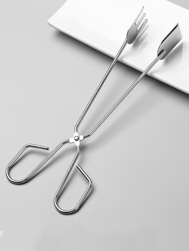 1pc Stainless Steel Barbecue Tongs