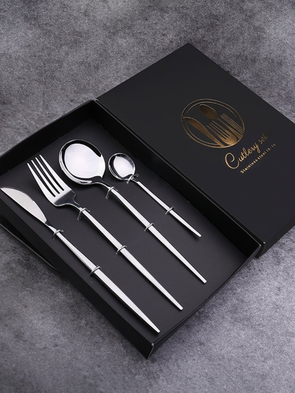 4pcs Fork & Spoon & & Knife Set