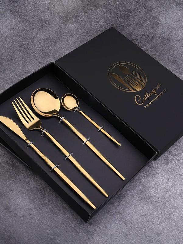 4pcs Fork & Spoon & & Knife Set