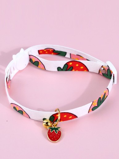 Strawberry Pendant Pet Necklace