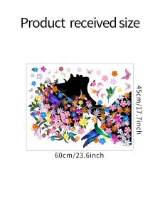 Flower Figure Graphic Kids Wall Sticker