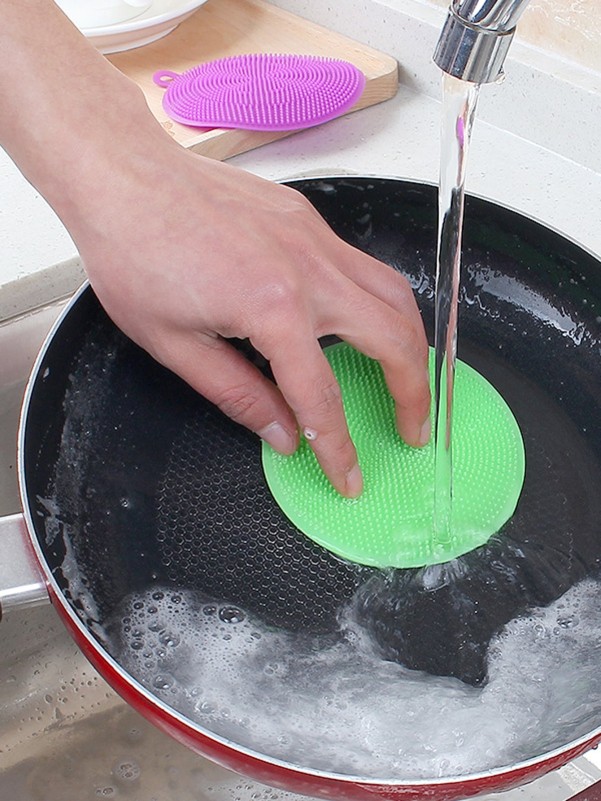 2pcs Random Color Silicone Dishwashing Brush