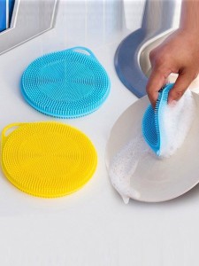 2pcs Random Color Silicone Dishwashing Brush