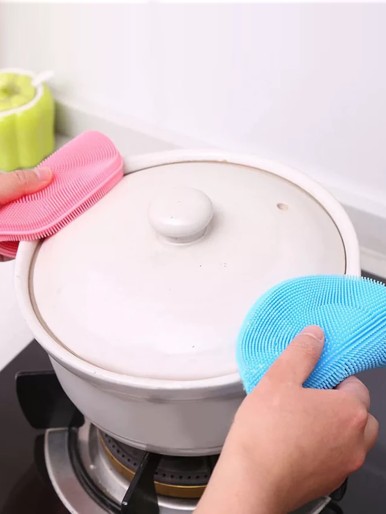 2pcs Random Color Silicone Dishwashing Brush