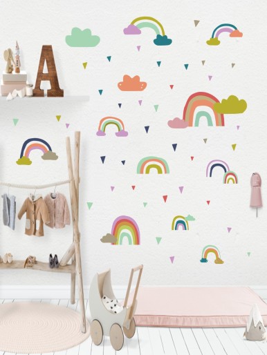 Kids Rainbow Print Wall Sticker