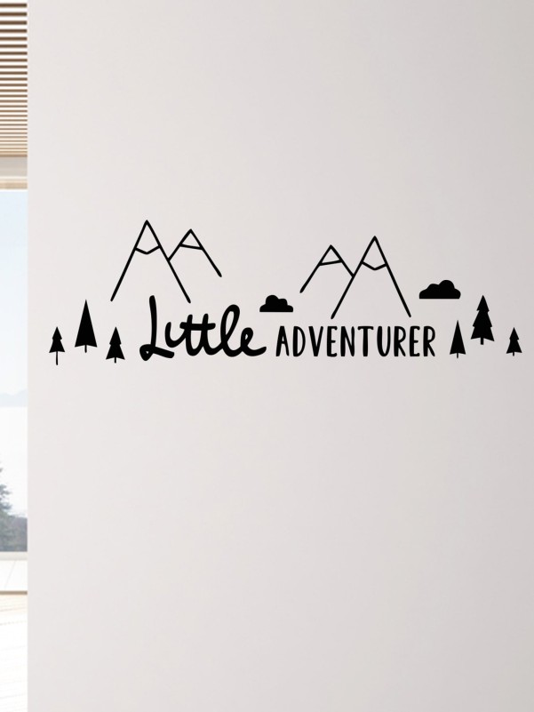 Mountain & Tree Print Wall Sticker