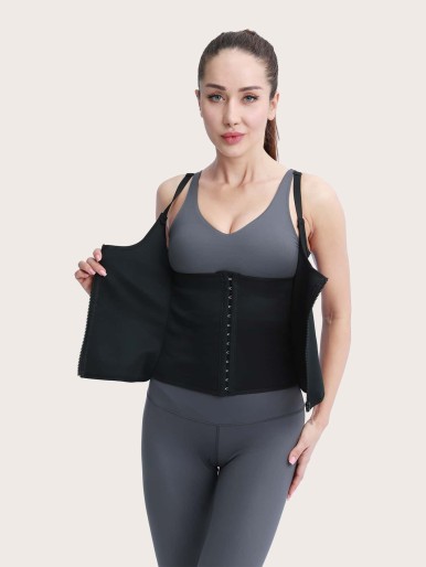 Synthetic Rubber Sport Adjustable Zipper Waist Trainer