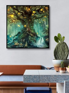 Tree Print DIY Diamond Painting Without Frame