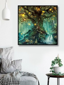 Tree Print DIY Diamond Painting Without Frame