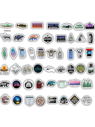 50pcs Outdoor Pattern Sticker