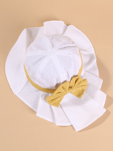 Kids Bow Knot Decor Bucket Hat