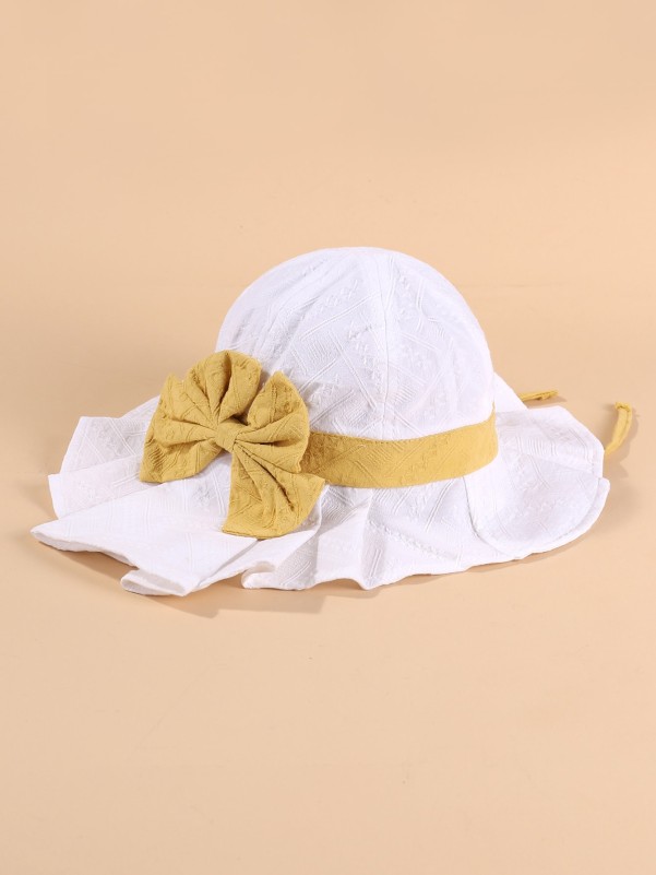 Kids Bow Knot Decor Bucket Hat