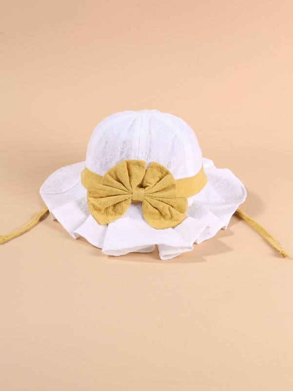 Kids Bow Knot Decor Bucket Hat