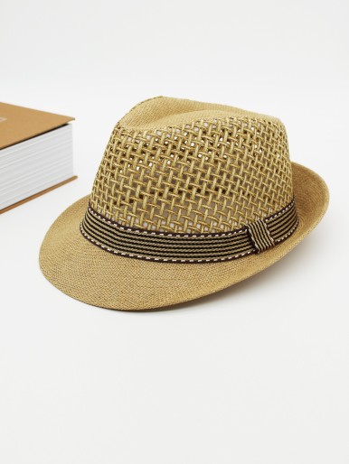 Men Hollow Out Fedora Hat