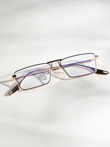 نظارة طبية بإطار معدني مربع
