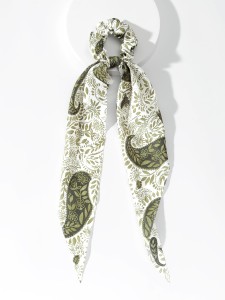 Leaf Print Scarf Hair Tie